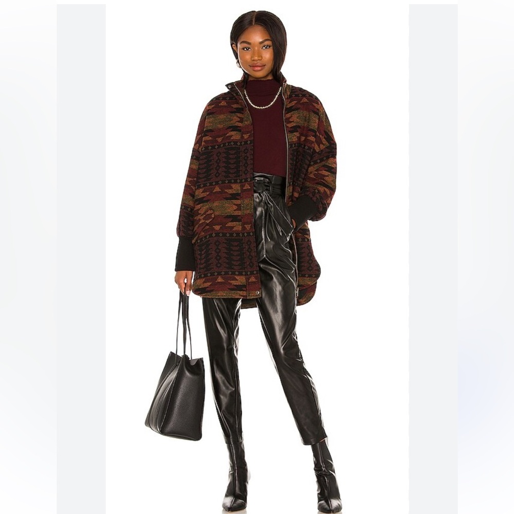 Steve Madden Aztec Print Cabin Fever Coat Size XS